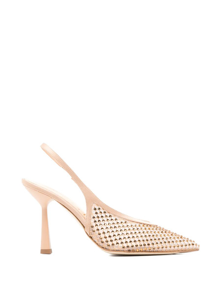  Chantal Studded Slingback Court Shoes - Neutrals 