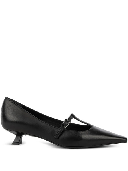  Chantal T-strap Pointed Toe Pumps - Black 