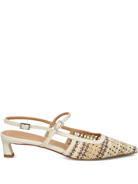  Chantal Woven Slingback Pumps - Neutrals 