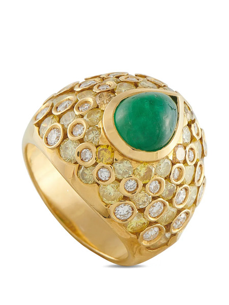  Chantecler Diamond And Emerald Ring - Gold 