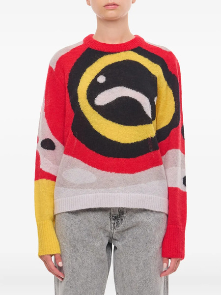  Charles Jeffrey Loverboy Abstract-print Crew-neck Sweater - Multicolour 