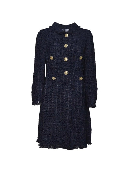  Charlott Frayed Button Coat - Blue 