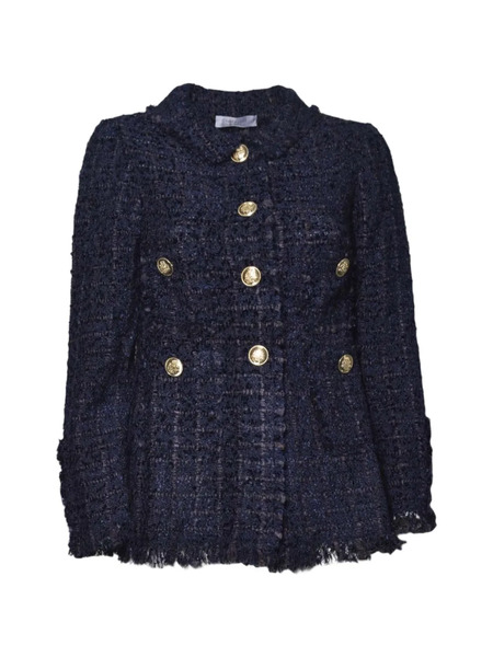  Charlott Frayed Button Jacket - Blue 