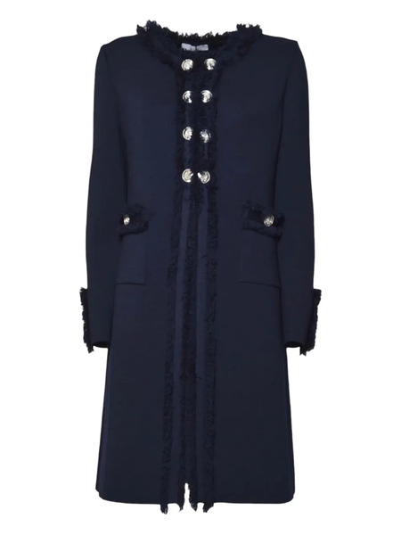  Charlott Fringed Buttoned Coat - Blue 