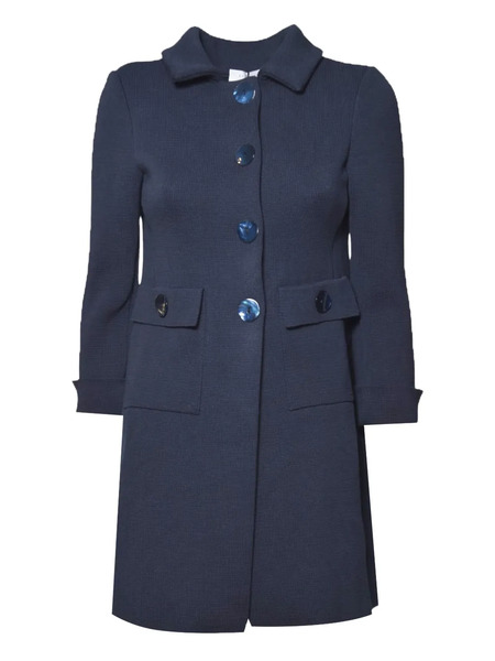  Charlott Single-breasted Coat - Blue 