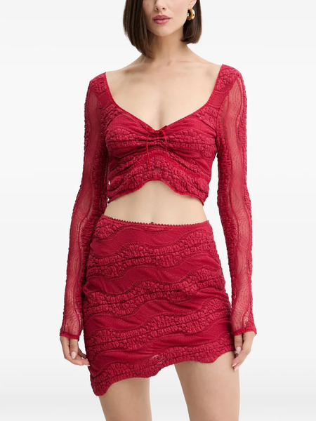  Charo Ruiz Ibiza Briny Drawstring Top - Red 