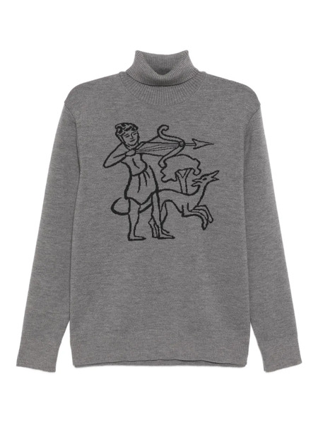  Chateau Orlando Ribbed Turtleneck Sweater - Grey 