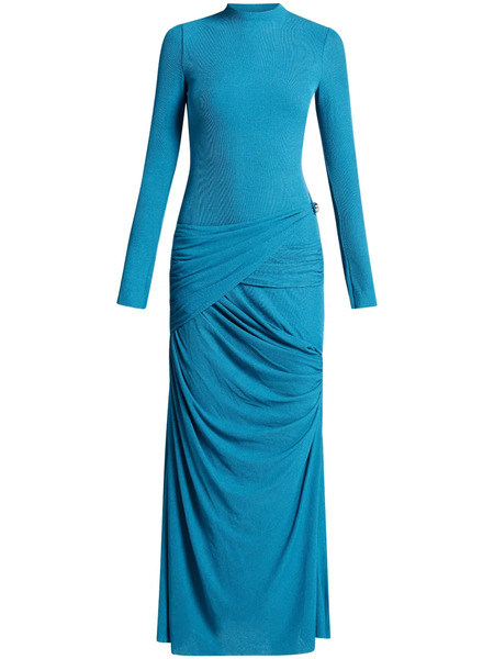  Chats By C.dam Draped Maxi Dress - Blue 