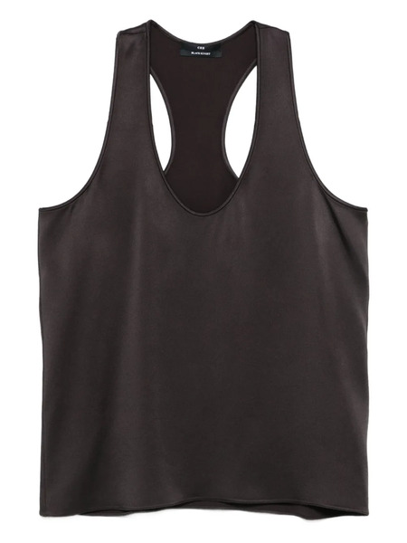  Chb Christian Boaro Racer-back Satin Top - Brown 