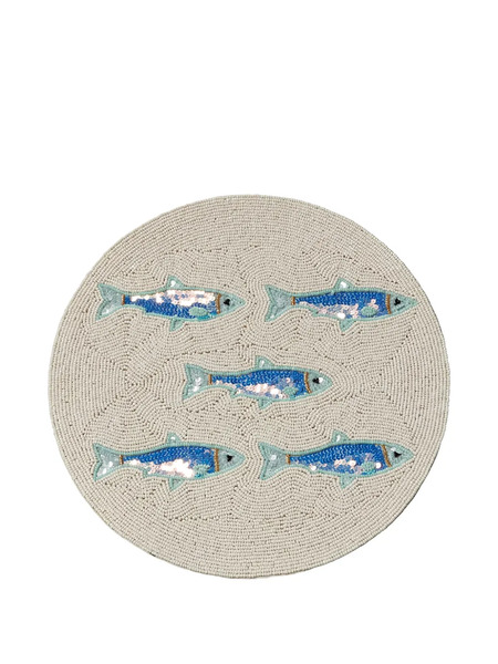 Chehoma Fish-motif Placemat (set Of Two) - Neutrals 