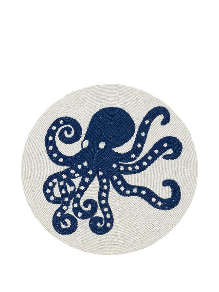  Chehoma Octopus-motif Beaded Placemat (set Of Two) - Neutrals 