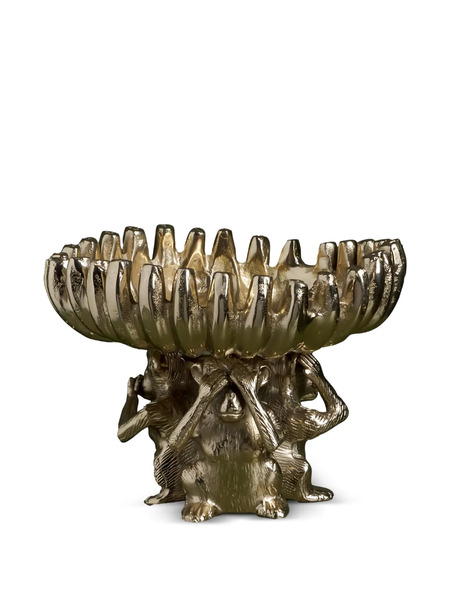  Chehoma Small Monkey-motif Tray - Gold 