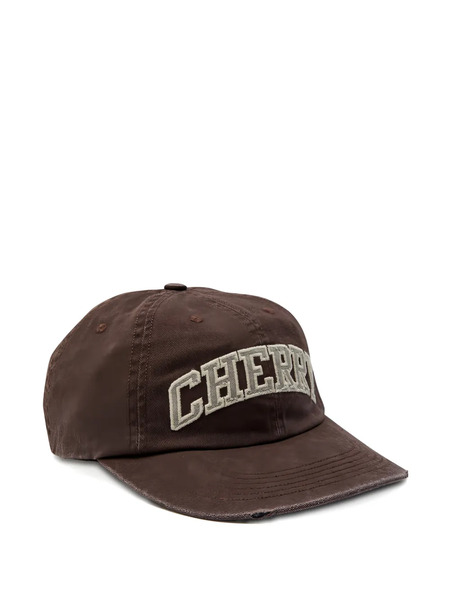  Cherry La Embroidered Baseball Cap - Brown 