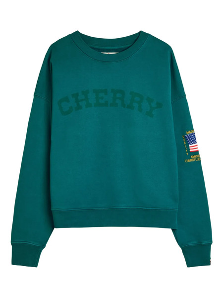 Cherry La Logo Graphic Sweater - Green 