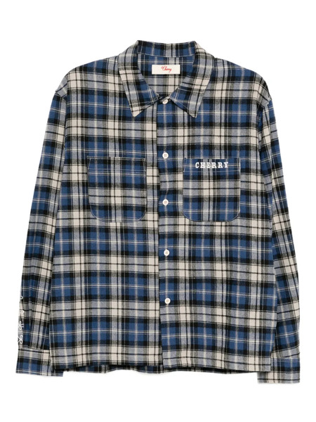  Cherry La Plaid Flannel Shirt - Blue 