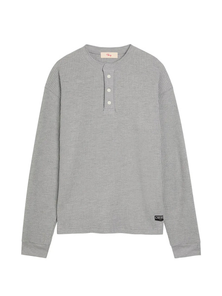  Cherry La Waffle Button T-shirt - Grey 