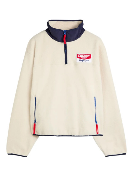  Cherry La Zip Mock-neck Sweater - Neutrals 