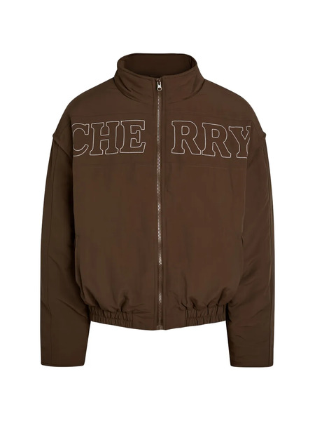  Cherry La Zip-up Bomber Jacket - Brown 