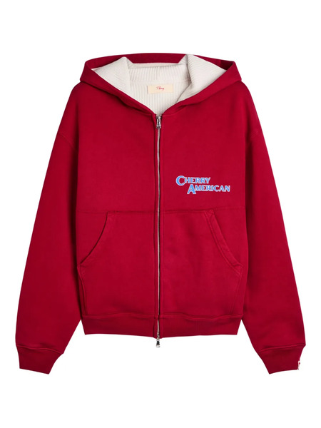  Cherry La Zipped Hoodie - Red 