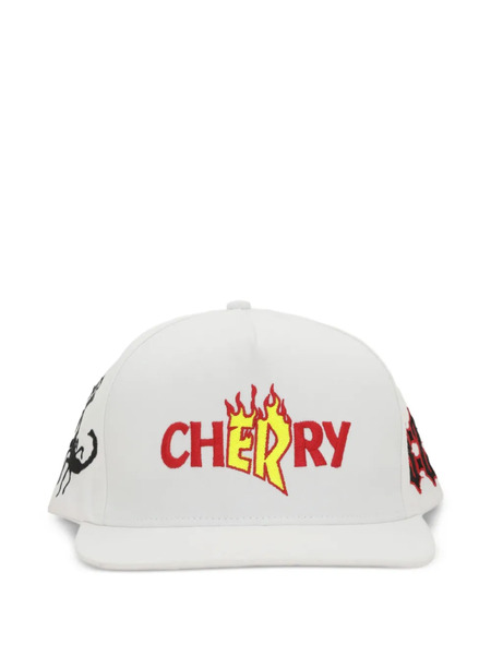  Cherry World Logo-embroidered Cap - White 