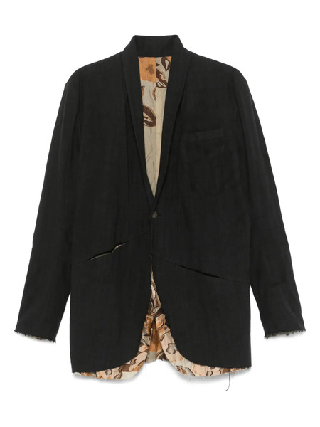  Chiahung Su Cut-out Coat - Black 