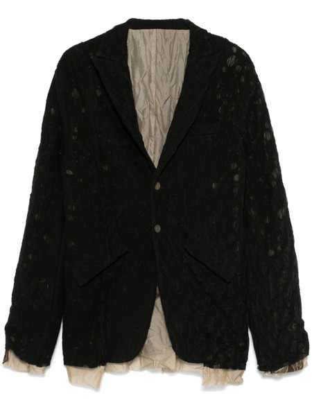  Chiahung Su Distressed Blazer - Black 