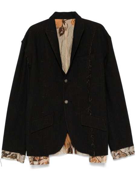  Chiahung Su Patchwork Blazer - Brown 
