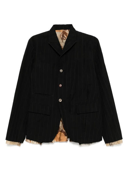  Chiahung Su Striped Jacket - Black 