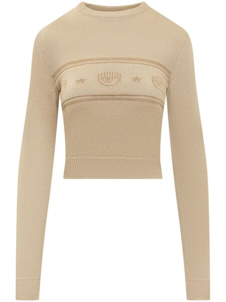  Chiara Ferragni Eyelike-intarsia Jumper - Neutrals 