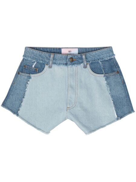  Chiara Ferragni Logo-patch Denim Shorts - Blue 