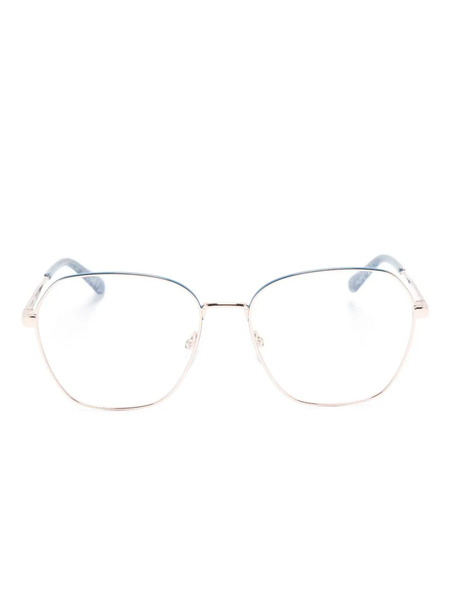  Chiara Ferragni Square-frame Glitter Glasses - Gold 