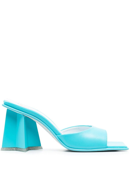  Chiara Ferragni Square-toe Block-heel Sandals - Blue 