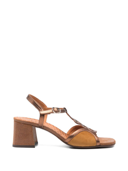  Chie Mihara Letuche T-strap Leather Sandals - Brown 