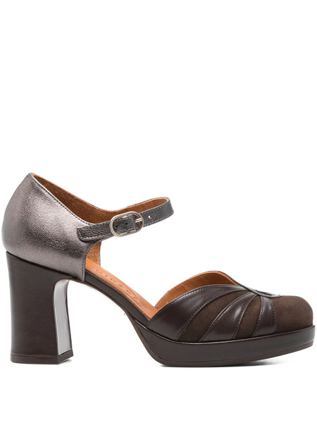  Chie Mihara 80mm Ankle-strap Heeled Pumps - Brown 