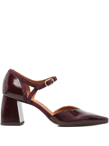  Chie Mihara 70mm Block-heel Ankle-strap Pumps - Red 