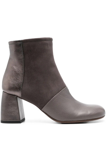  Chie Mihara 70mm Leather Suede Boots - Grey 