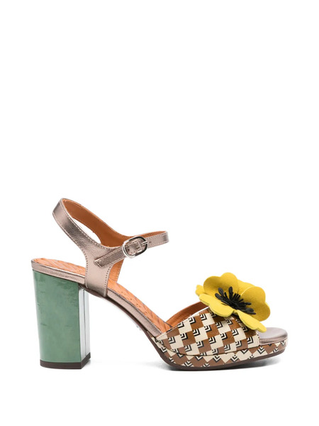  Chie Mihara Parlota Floral Leather Pumps - Neutrals 