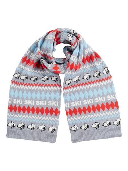  Chinti & Parker Ski Patterned Scarf - Grey 