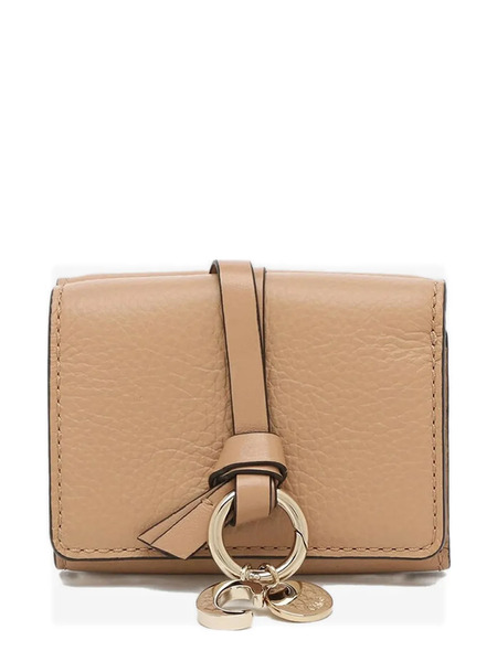  Chloé Alphabet Leather Tri-fold Wallet - Brown 