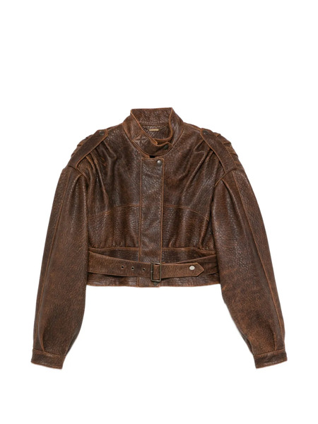  Chloé Belted Jacket - Brown 