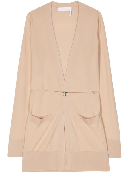  Chloé Belted Wool Cardigan - Neutrals 