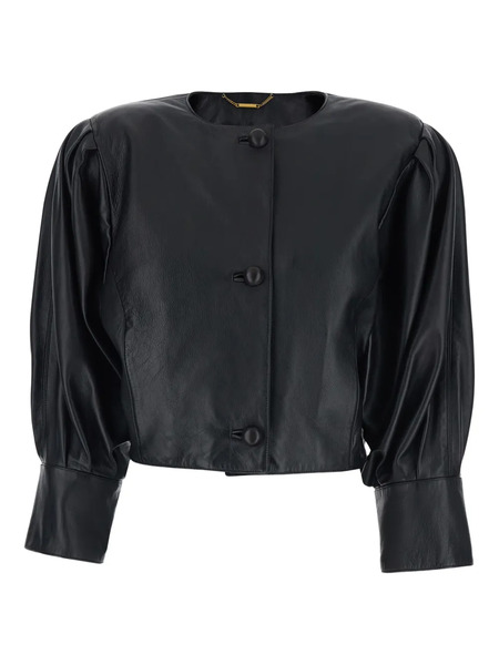  Chloé Button Lamb Jacket - Black 