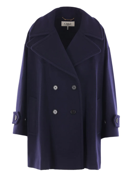  Chloé Buttoned Double-breasted Coat - Blue 