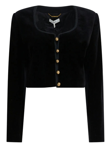  Chloé Buttoned Jacket - Black 