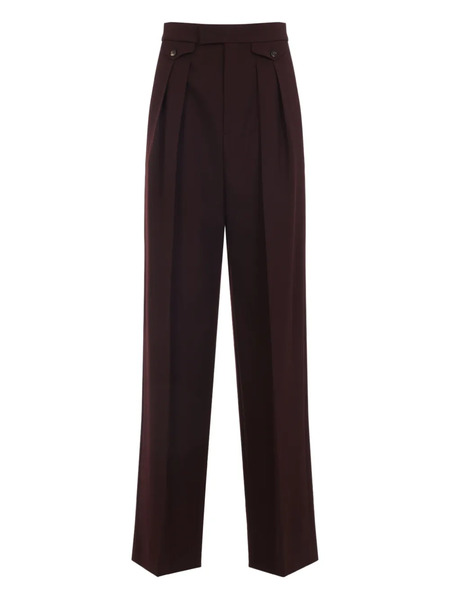  Chloé Buttoned Pleated Trousers - Red 