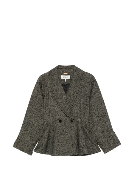  Chloé Double-breasted Flared Jacket - Grey 