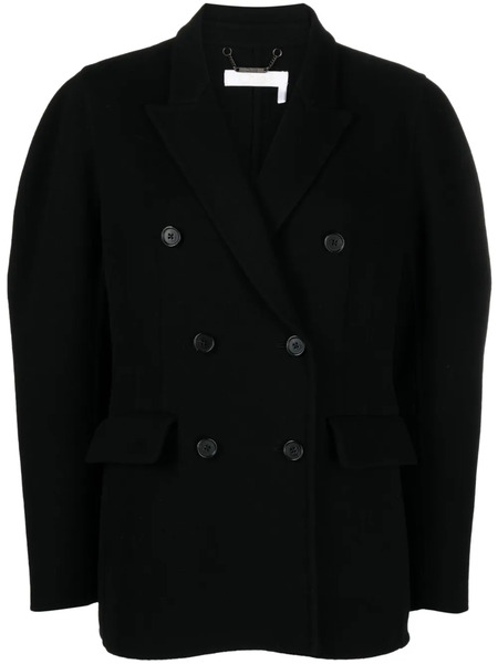  Chloé Double-breasted Wool-blend Jacket - Black 