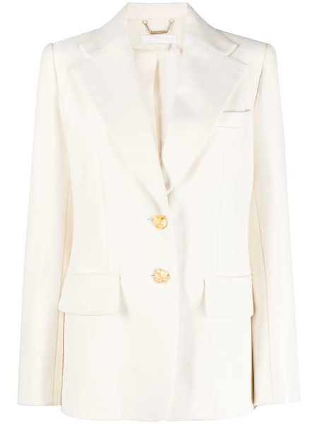  Chloé Embossed-buttons Single-breasted Blazer - Neutrals 