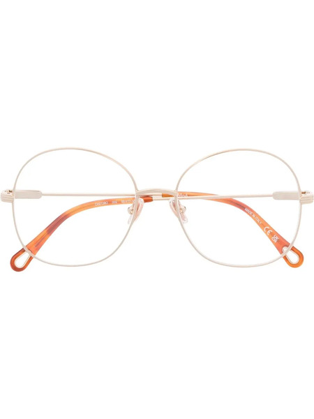  Chloé Eyewear Benjamine Round-frame Glasses - Gold 