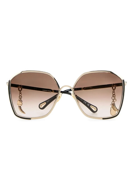  Chloé Eyewear Charms Sunglasses - Gold 
